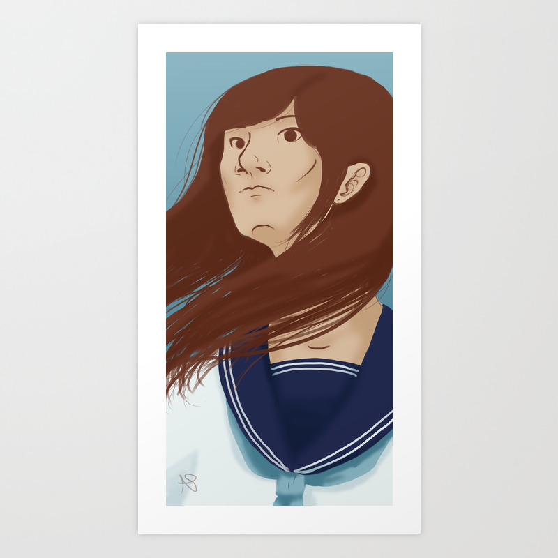 Serafuku Girl Art Print by charmingsprout | Society6