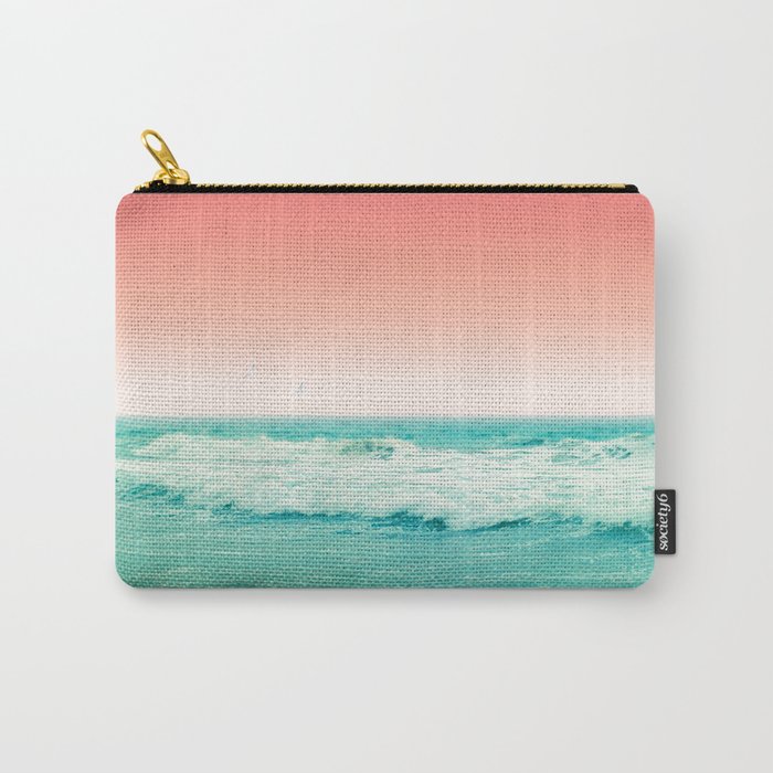 Aqua and Coral, 2 Carry-All Pouch