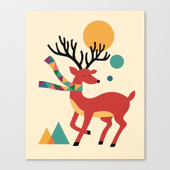 Deer Autumn Canvas Print