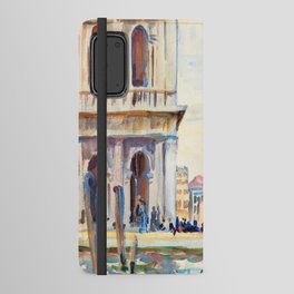 Watercolor Vintage Venice The Piazzetta by John Singer Sargent Android Wallet Case