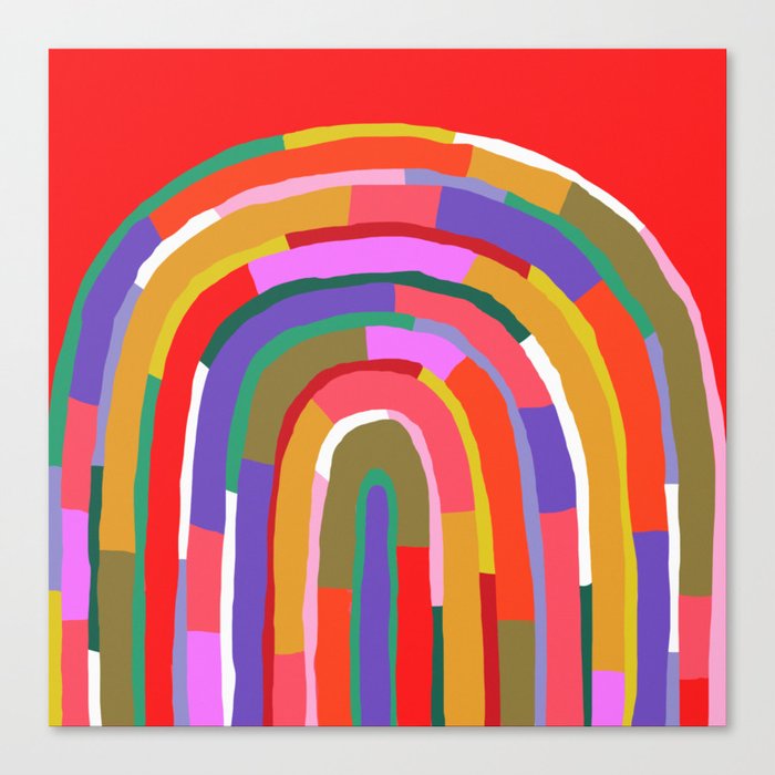 Banded Rainbow Canvas Print