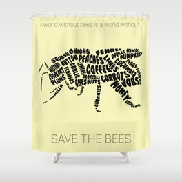 Save the bees Shower Curtain