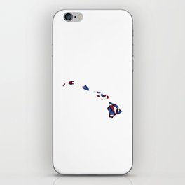 Hawaii State map in stained glass style iPhone Skin