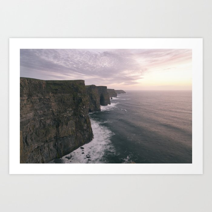 Sunset over the Cliffs of Moher Art Print