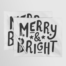 Merry and Bright (black) Placemat