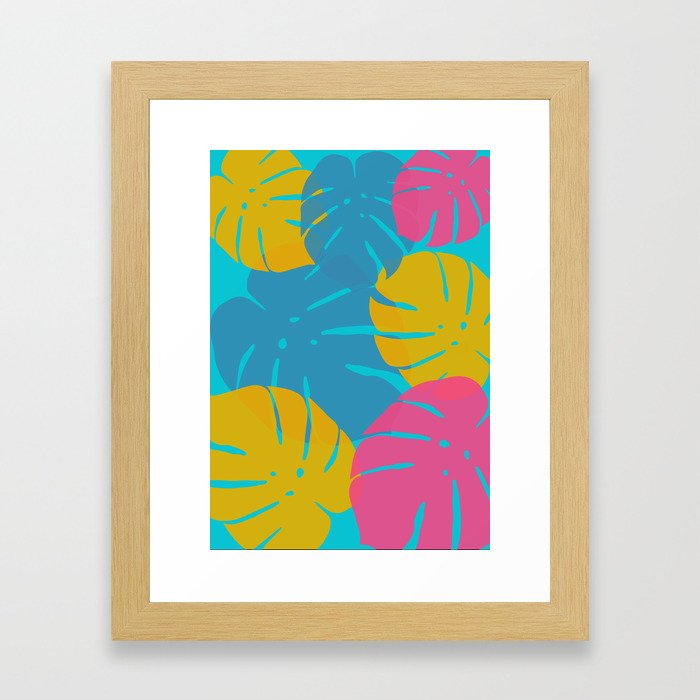 Tropical leaves Framed Art Print