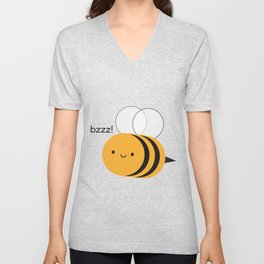 Kawaii Buzzy Bumble Bee V Neck T Shirt