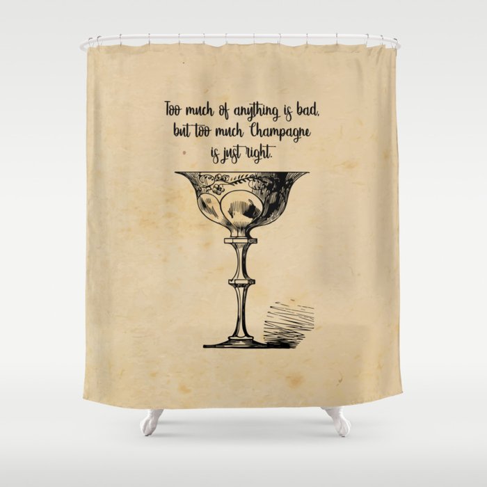 The Great Gatsby Too Much Champagne Shower Curtain By The Great Gatsby Too Much Champagne Shower Curtain