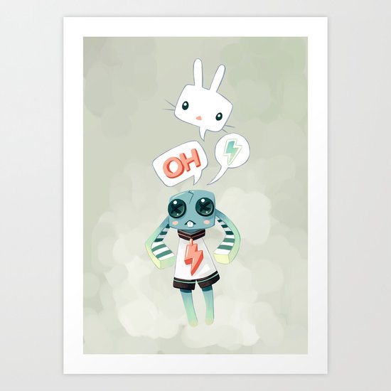 Bunny Doll Art Print