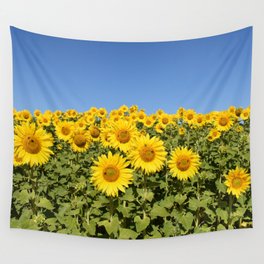 Paddock of Sunflowers Wall Tapestry