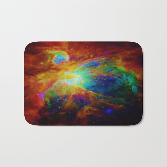 Orion NEBula : Colorful Galaxy Bath Mat