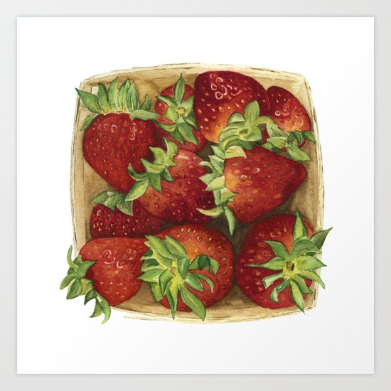 Strawberries Art Print