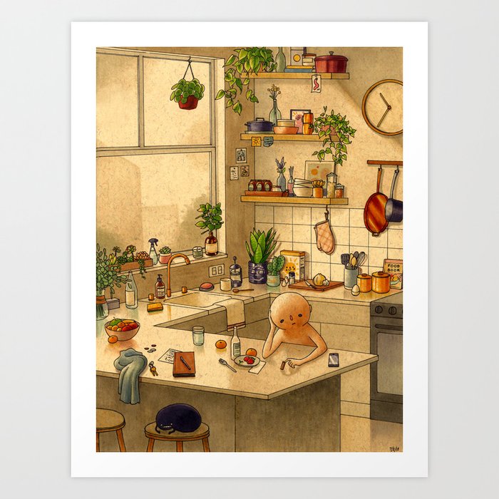 Kitchen Counter Art Print by Felicia Chiao Society6