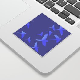 Periwinkle Parrots Sticker