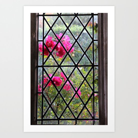 Stained glass window by nature Art Print