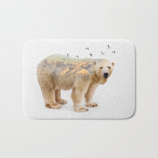 Wild I Shall Stay | Polar Bear Bath Mat