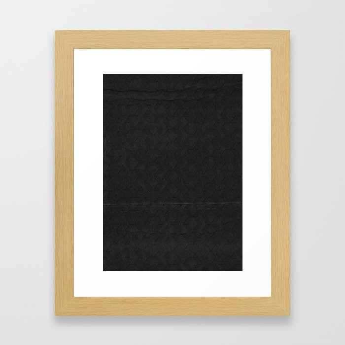 black pattern Framed Art Print