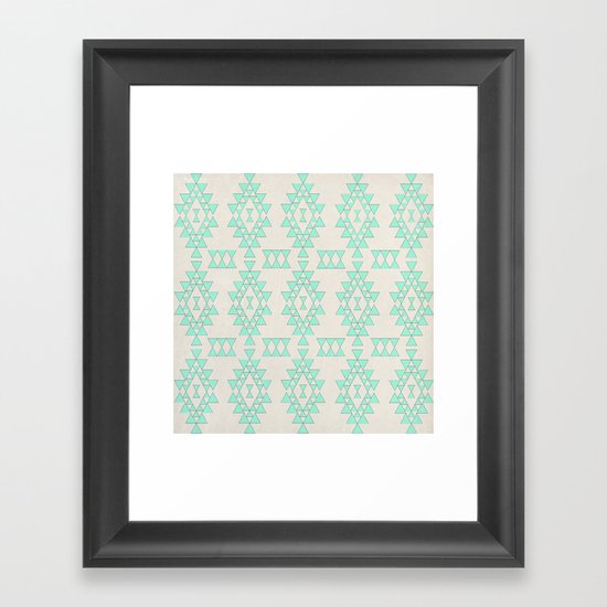 Mint Geo Framed Art Print