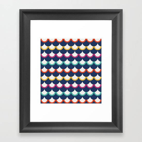 Retro Scales Framed Art Print