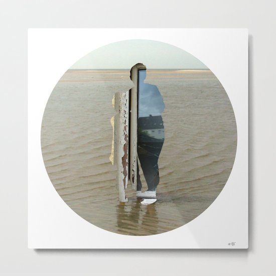 Sea Side Impression - Window Collage Metal Print