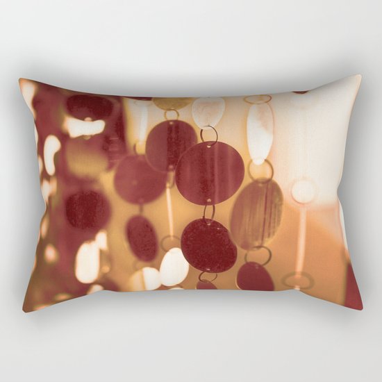 GLAM CIRCLES #Orange #1 Rectangular Pillow