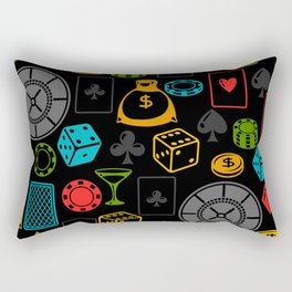 Casino Icons Rectangular Pillow