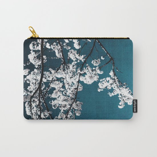 white blossoms Carry-All Pouch