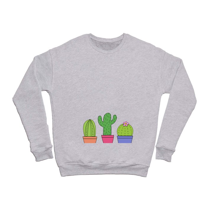 Green Cacti in Pots Crewneck Sweatshirt