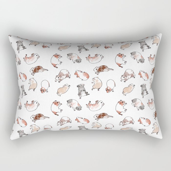 Tumbling guinea pigs Rectangular Pillow