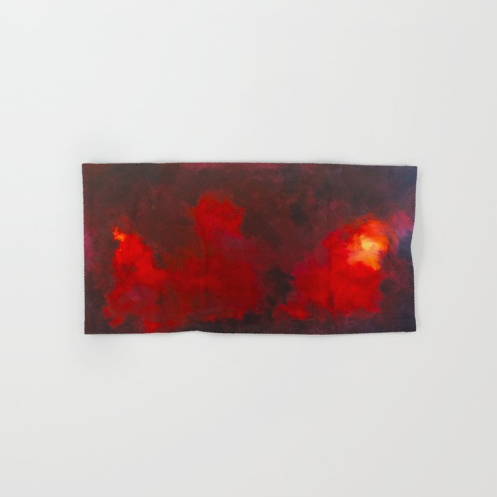 Abstract Acrylic Painting by Tom Toy - Firestorm Hand & Bath Towel