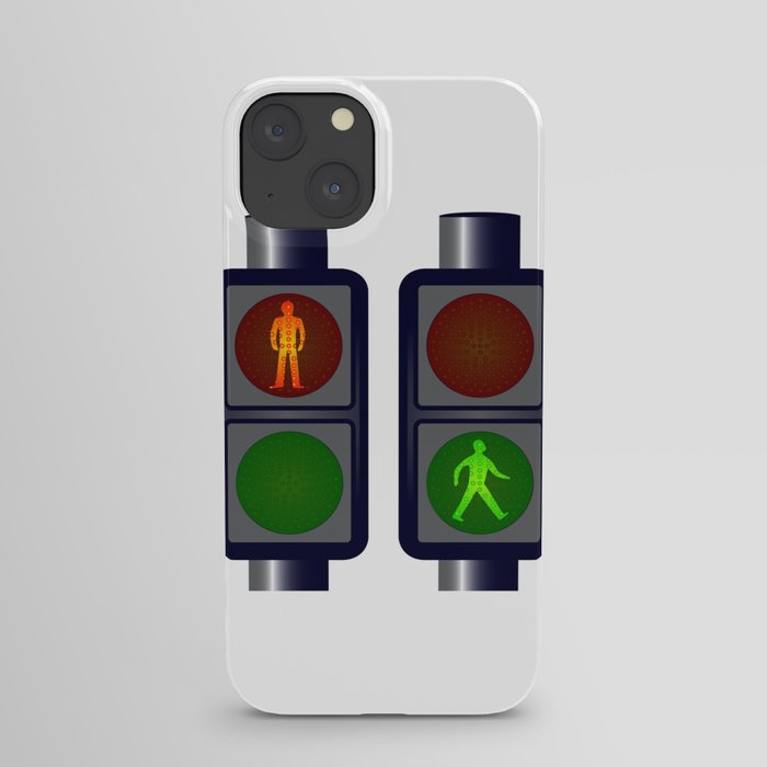 Walking Man Traffic Lights iPhone Case