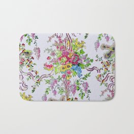 Marie Antoinette's Boudoir Bath Mat | Queenoffrance, Illustration, Pattern, Graphicdesign, Marieantoinette, Baroque, Rococo, Peacockfeathers, Embroidery, Digital 