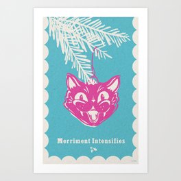 Merriment Intensifies Cat Art Print