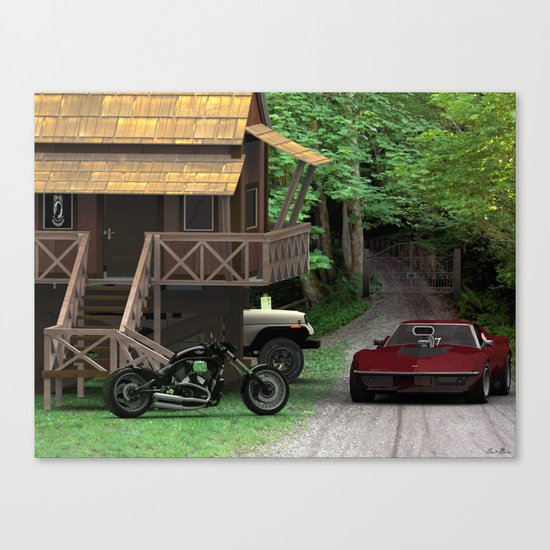 A man's dream home Canvas Print
