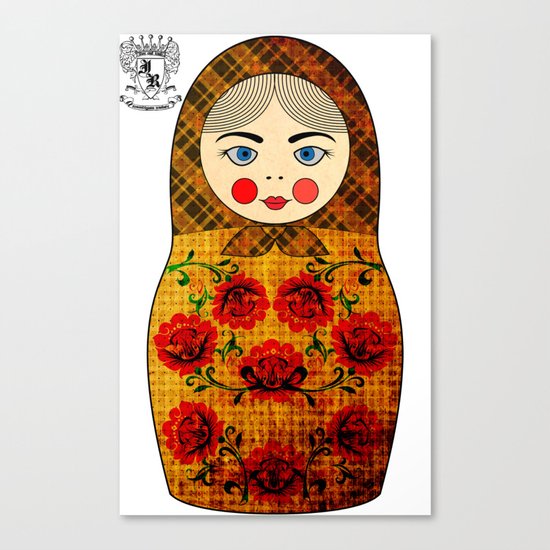 Flower Matryoshka/Nesting Doll Canvas Print