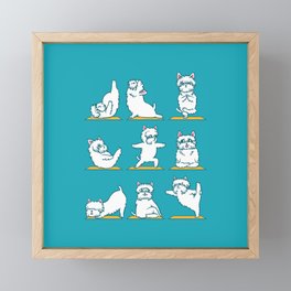 West Highland Terrier Yoga Framed Mini Art Print