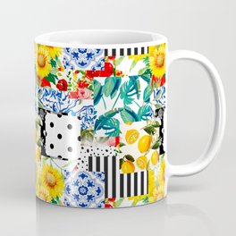 Italian,Sicilian art,patchwork,summer Flowers Mug