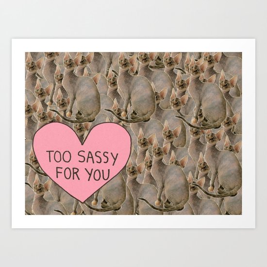 Sassy Cats Art Print
