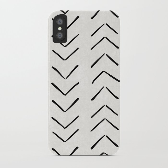 mud cloth big arrows in cream iphone case