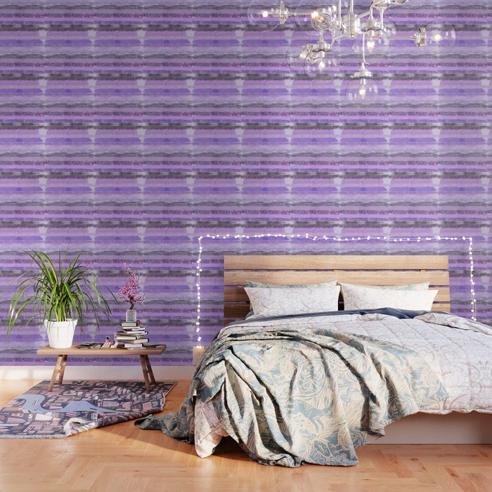 Society6 Girly Chic Purple Paint Glitter Brushstrokes Peel And