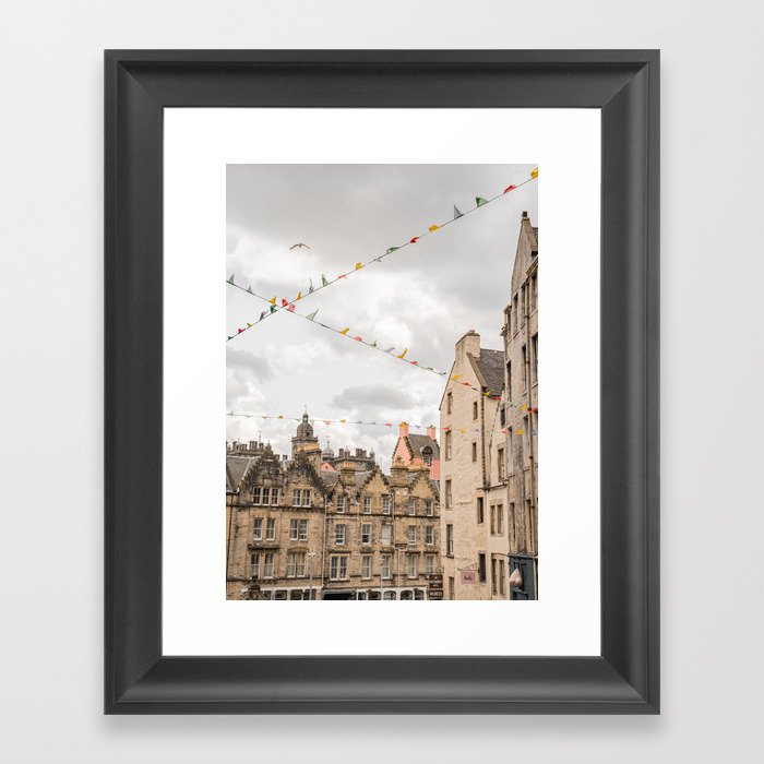 Victoria Street View | Edinburgh City Architecture Art Print in Color | Travel Photography in Scotland Framed Art Print