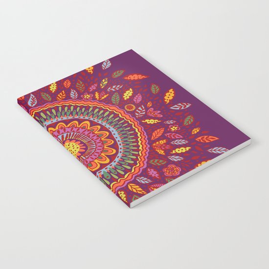 Leafy Fall Mandala Notebook