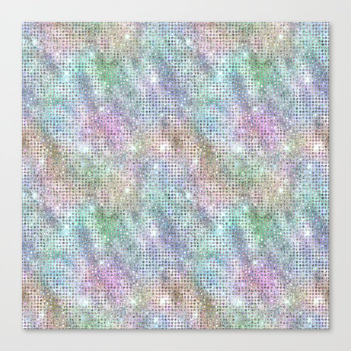 Unicorn Diamond Studded Glam Pattern Canvas Print