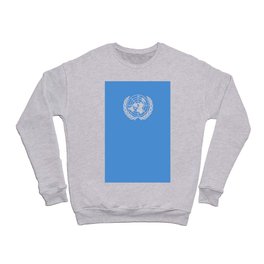 Flag on United nations -Un,World,peace,Unesco,Unicef,human rights,sky,blue,pacific,people,state,onu Crewneck Sweatshirt