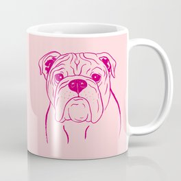 English Bulldog (Pink and Raspberry) Coffee Mug