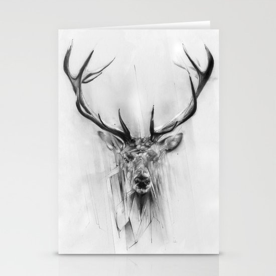 Red Deer Stationery Cards