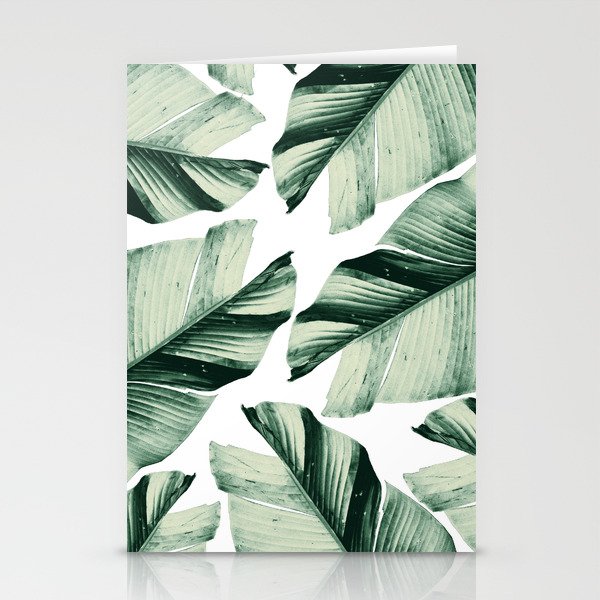 Tropical Banana Leaves Vibes #1 #foliage #decor #art #society6 Stationery Cards
