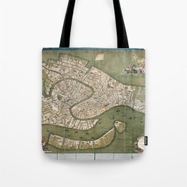 Plan of Venice - 1740 Vintage pictorial map Tote Bag