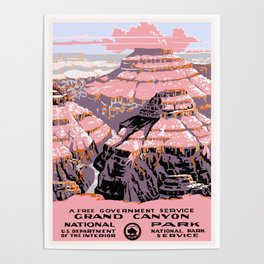 1938 Grand Canyon National Park Travel Poster Poster