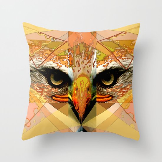 Eagle Eyes Throw Pillow